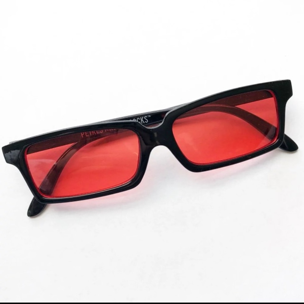 Black and Red Tinted Retro Sunglasses